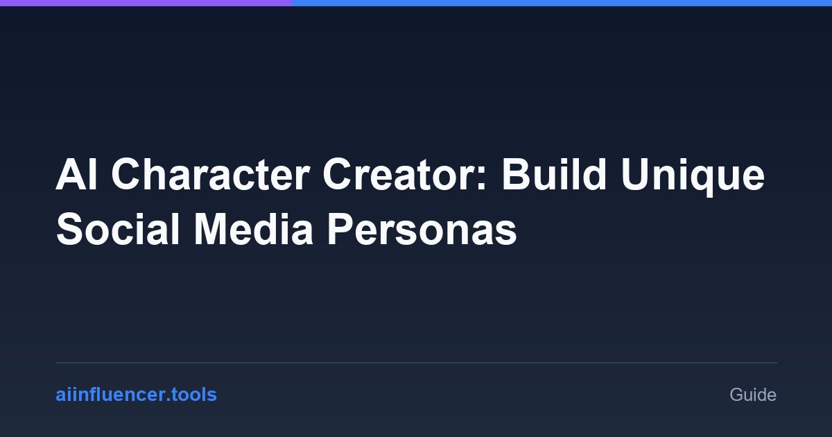 AI Character Creator: Build Unique Social Media Personas