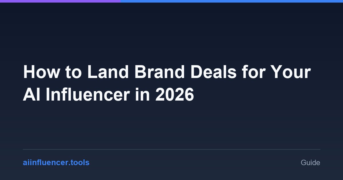 How to Land Brand Deals for Your AI Influencer in 2026
