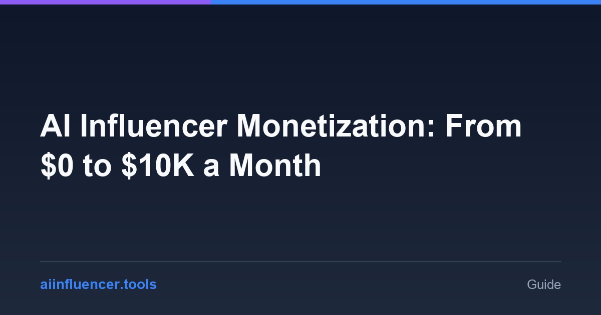 AI Influencer Monetization: From $0 to $10K a Month