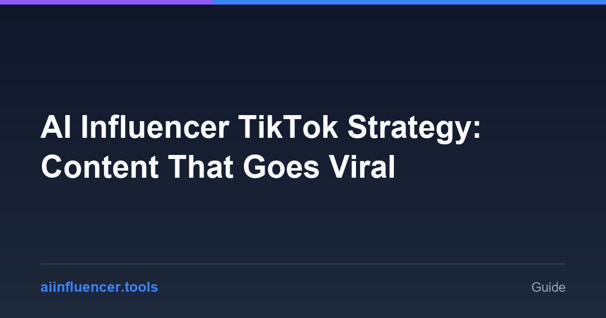 AI Influencer TikTok Strategy: Content That Goes Viral
