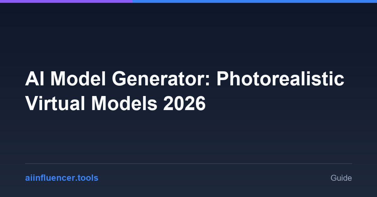 AI Model Generator: Photorealistic Virtual Models 2026