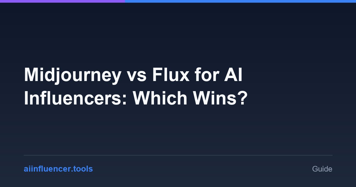 Midjourney vs Flux for AI Influencers: Which Wins?