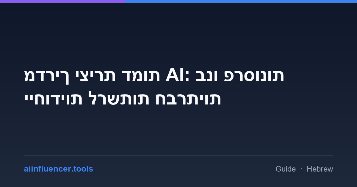 מדריך יצירת דמות AI: בנו פרסונות ייחודיות לרשתות חברתיות