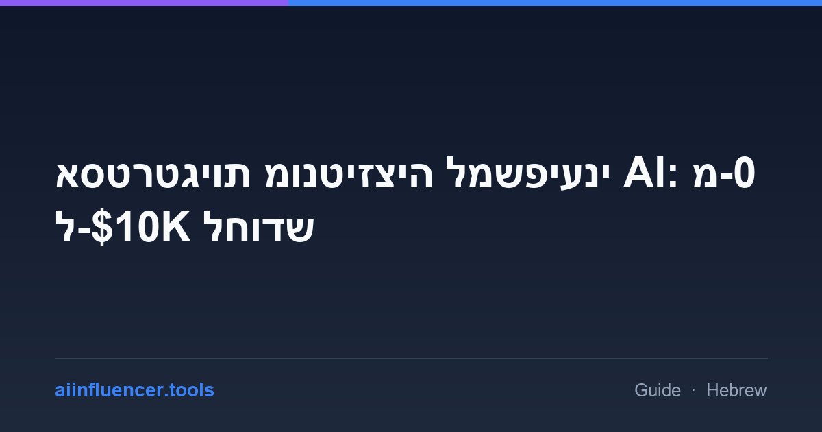 אסטרטגיות מונטיזציה למשפיעני AI: מ-0 ל-$10K לחודש