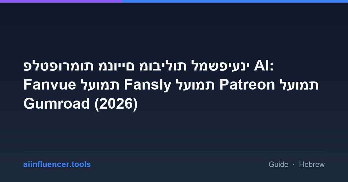 פלטפורמות מנויים מובילות למשפיעני AI: Fanvue לעומת Fansly לעומת Patreon לעומת Gumroad (2026)
