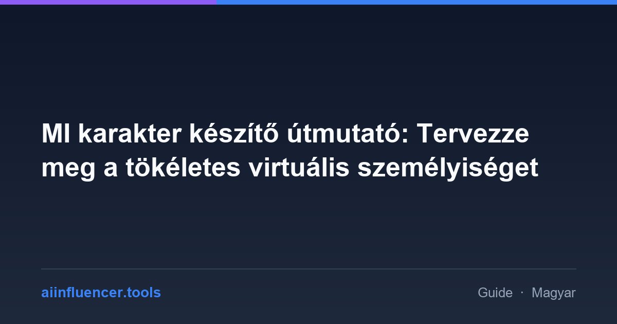 MI karakter készítő útmutató: Tervezze meg a tökéletes virtuális személyiséget
