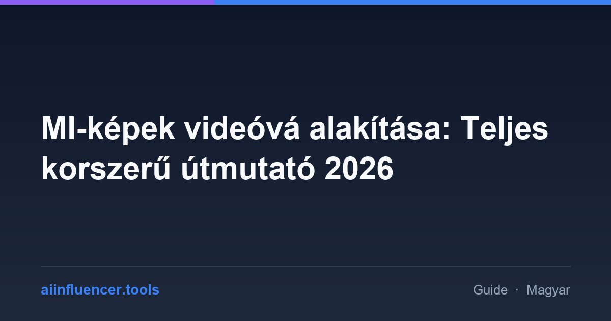 MI-képek videóvá alakítása: Teljes korszerű útmutató 2026
