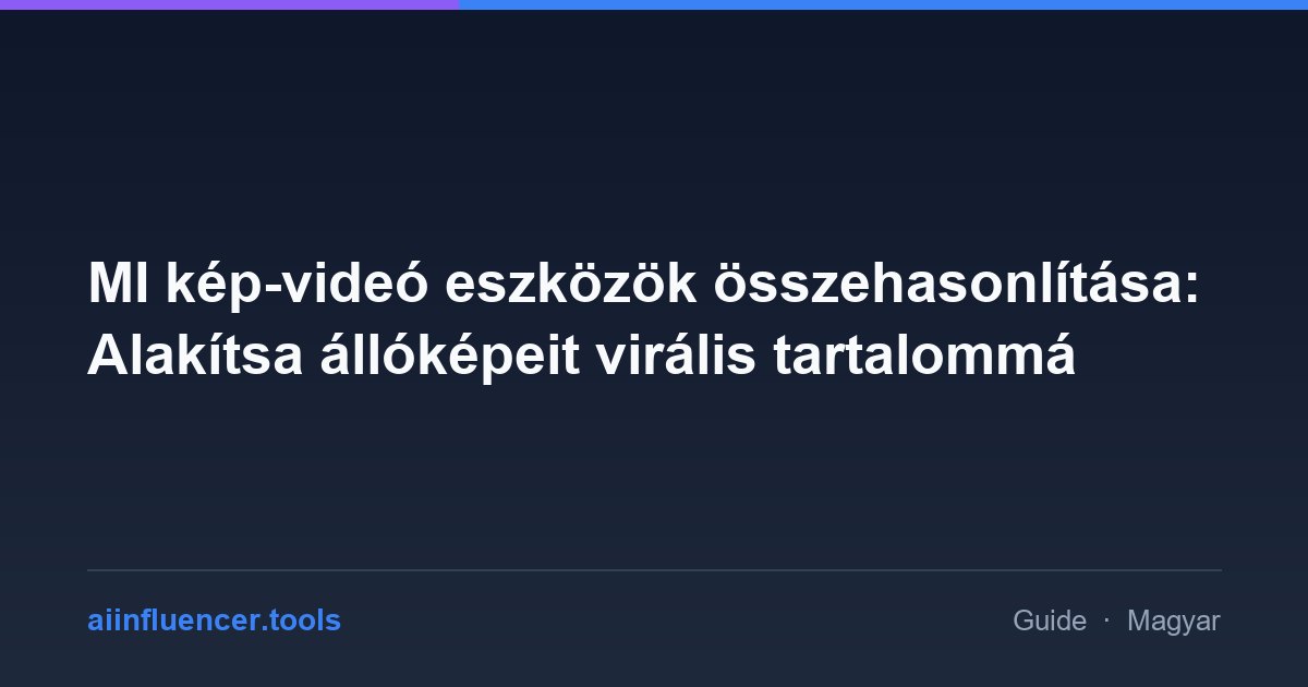 MI kép-videó eszközök összehasonlítása: Alakítsa állóképeit virális tartalommá