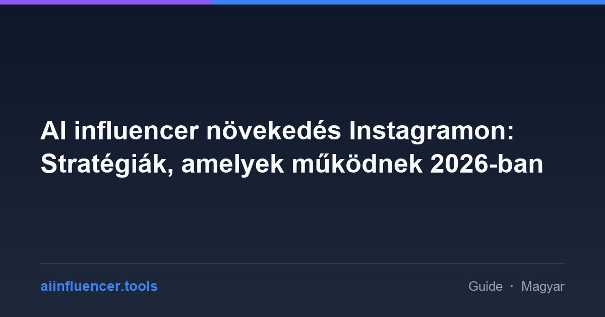 AI influencer növekedés Instagramon: Stratégiák, amelyek működnek 2026-ban