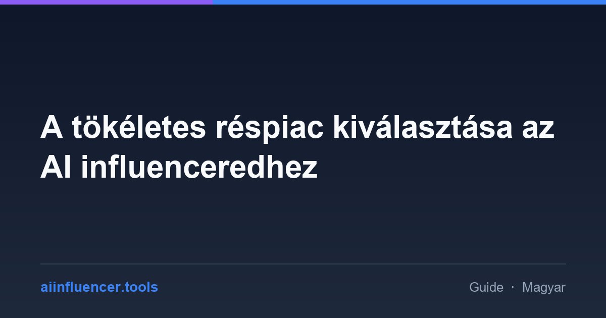 A tökéletes réspiac kiválasztása az AI influenceredhez