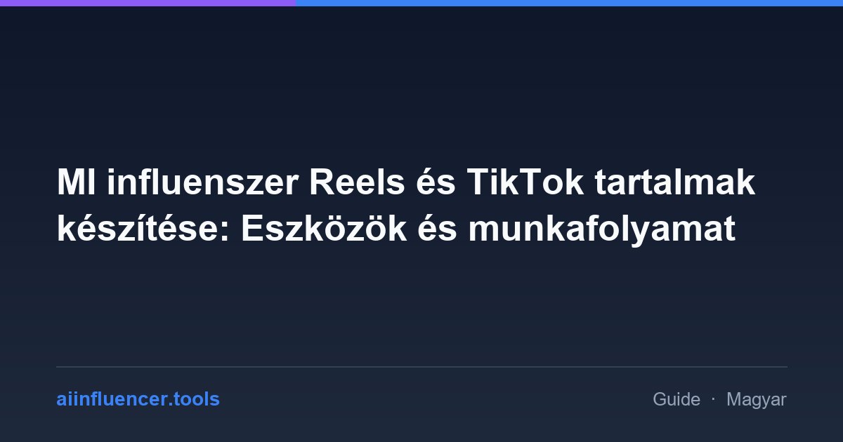 MI influenszer Reels és TikTok tartalmak készítése: Eszközök és munkafolyamat