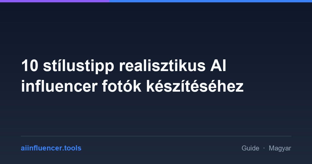 10 stílustipp realisztikus AI influencer fotók készítéséhez