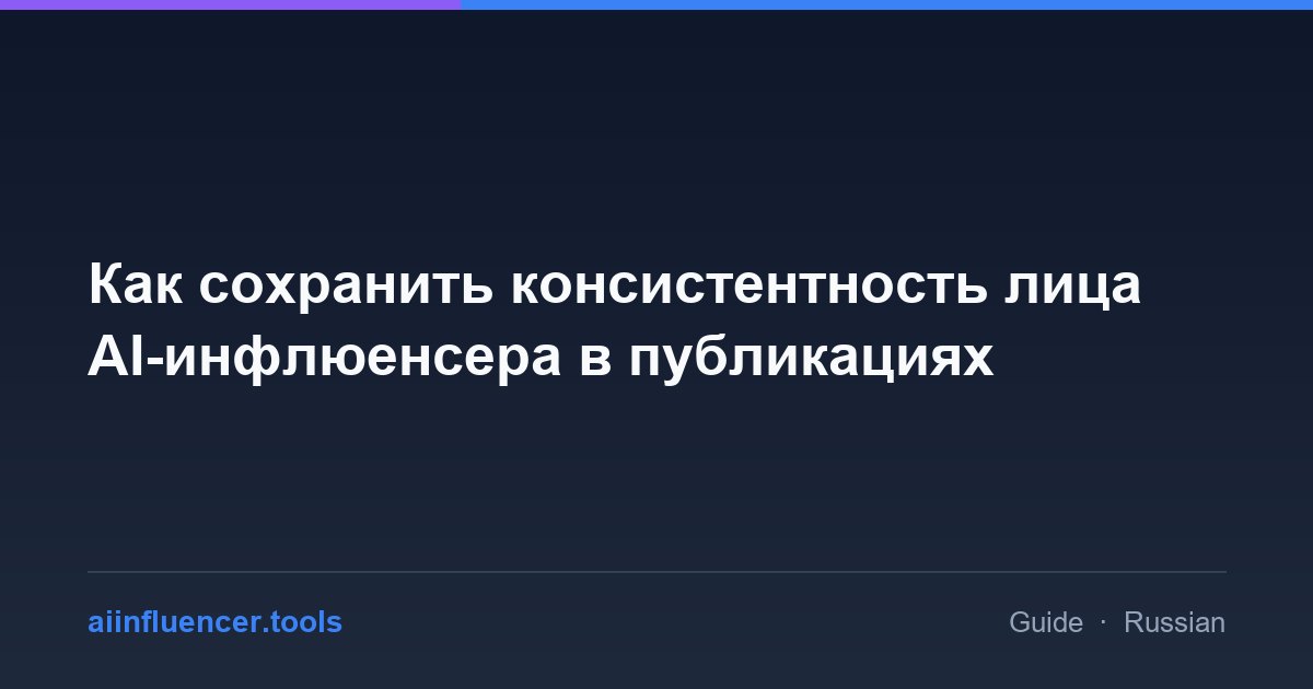 Как сохранить консистентность лица AI-инфлюенсера в публикациях