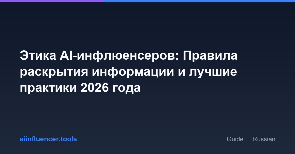 Этика AI-инфлюенсеров: Правила раскрытия информации и лучшие практики 2026 года