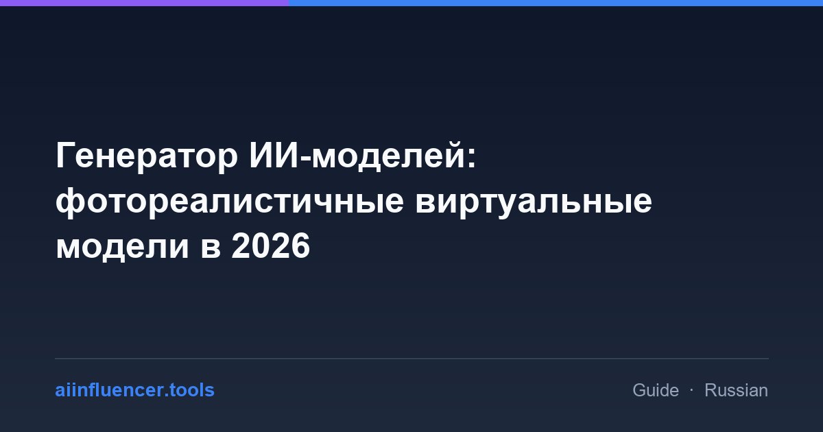 Генератор ИИ-моделей: фотореалистичные виртуальные модели в 2026