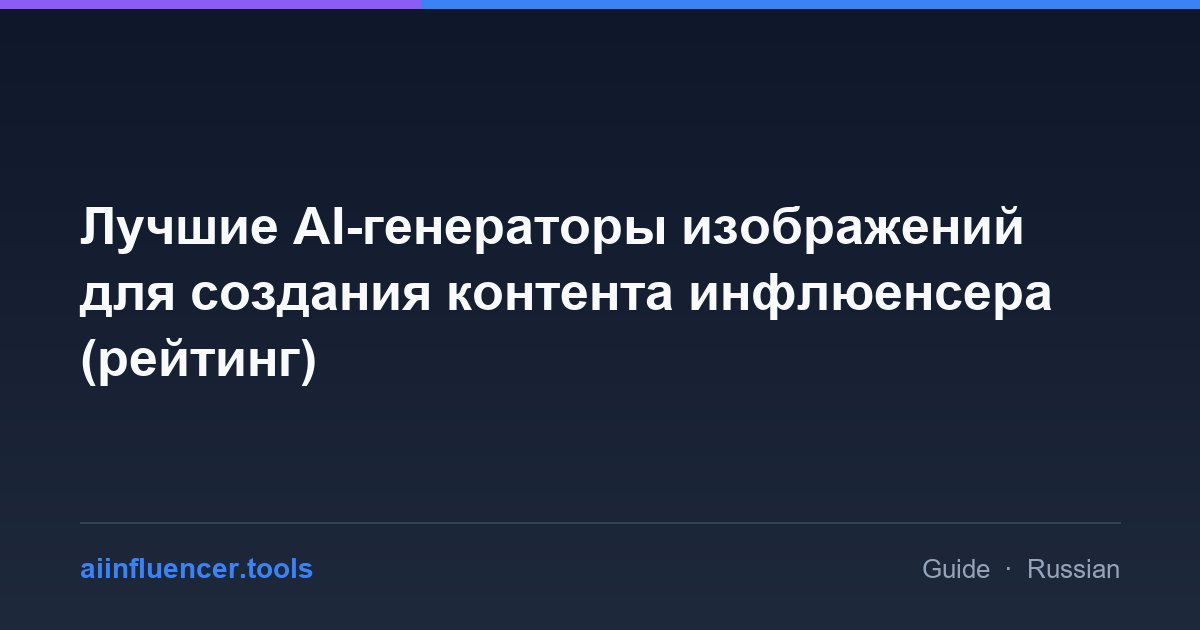 Лучшие AI-генераторы изображений для создания контента инфлюенсера (рейтинг)