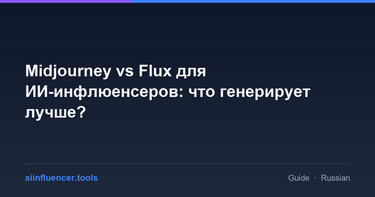 Midjourney vs Flux для ИИ-инфлюенсеров: что генерирует лучше?
